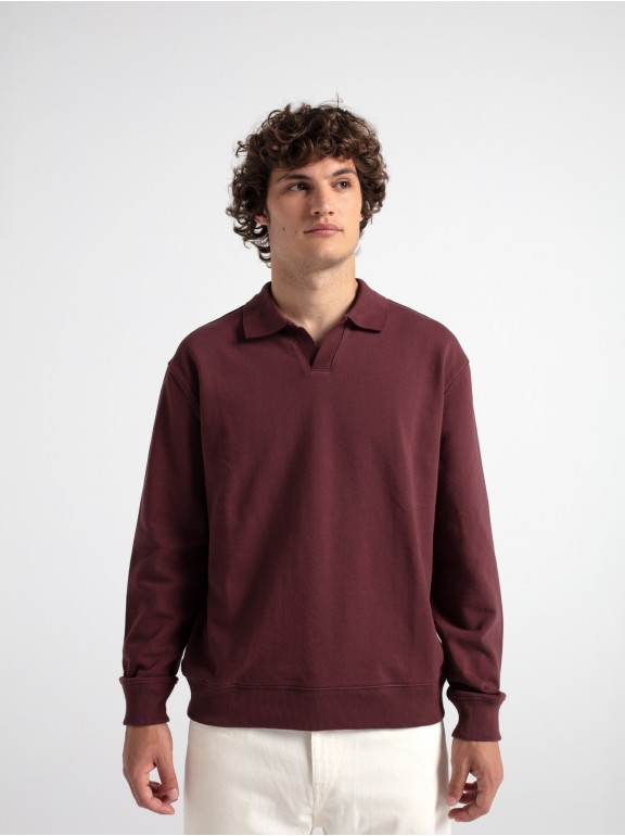 Sudadera cuello polo