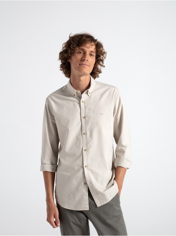 Camisa slim fit oxford algodón