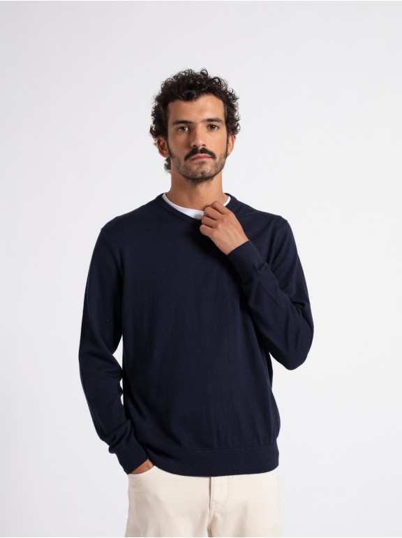 Jersey cashmere cuello pico