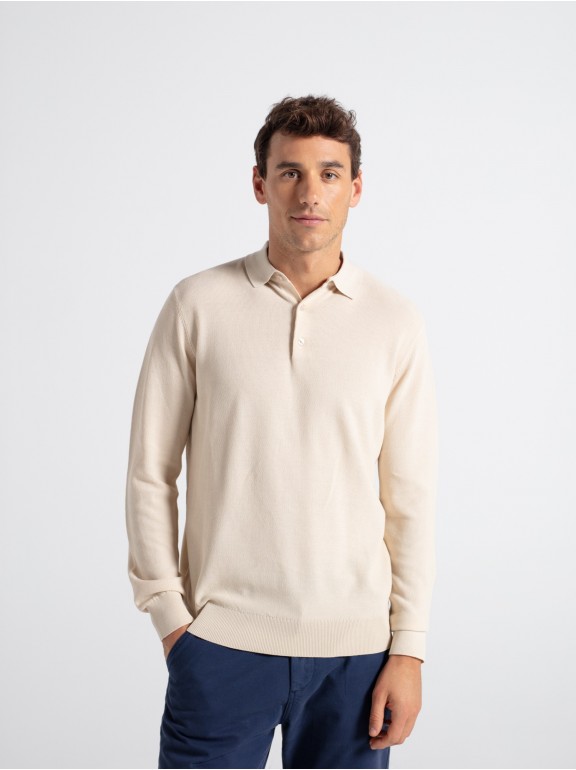 Jersey algodón cuello polo